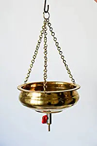 Shirodhara Pot Ayurvedic Equipment with Control Valve and Brass Chain for Panchkarma Abhyanga