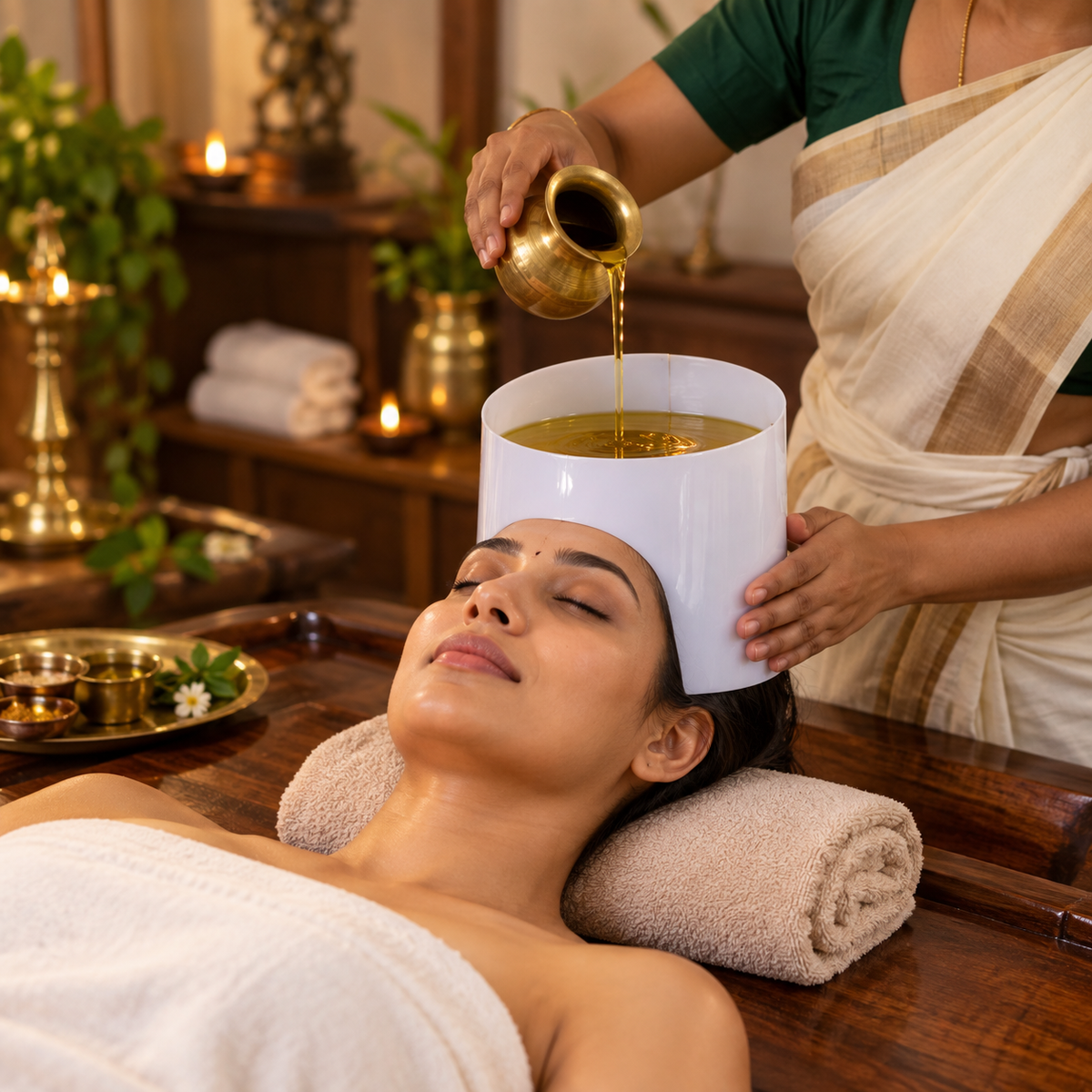 Polycarbonate Shirobasti Set for Ayurvedic Head Oil Therapy & Panchakarma