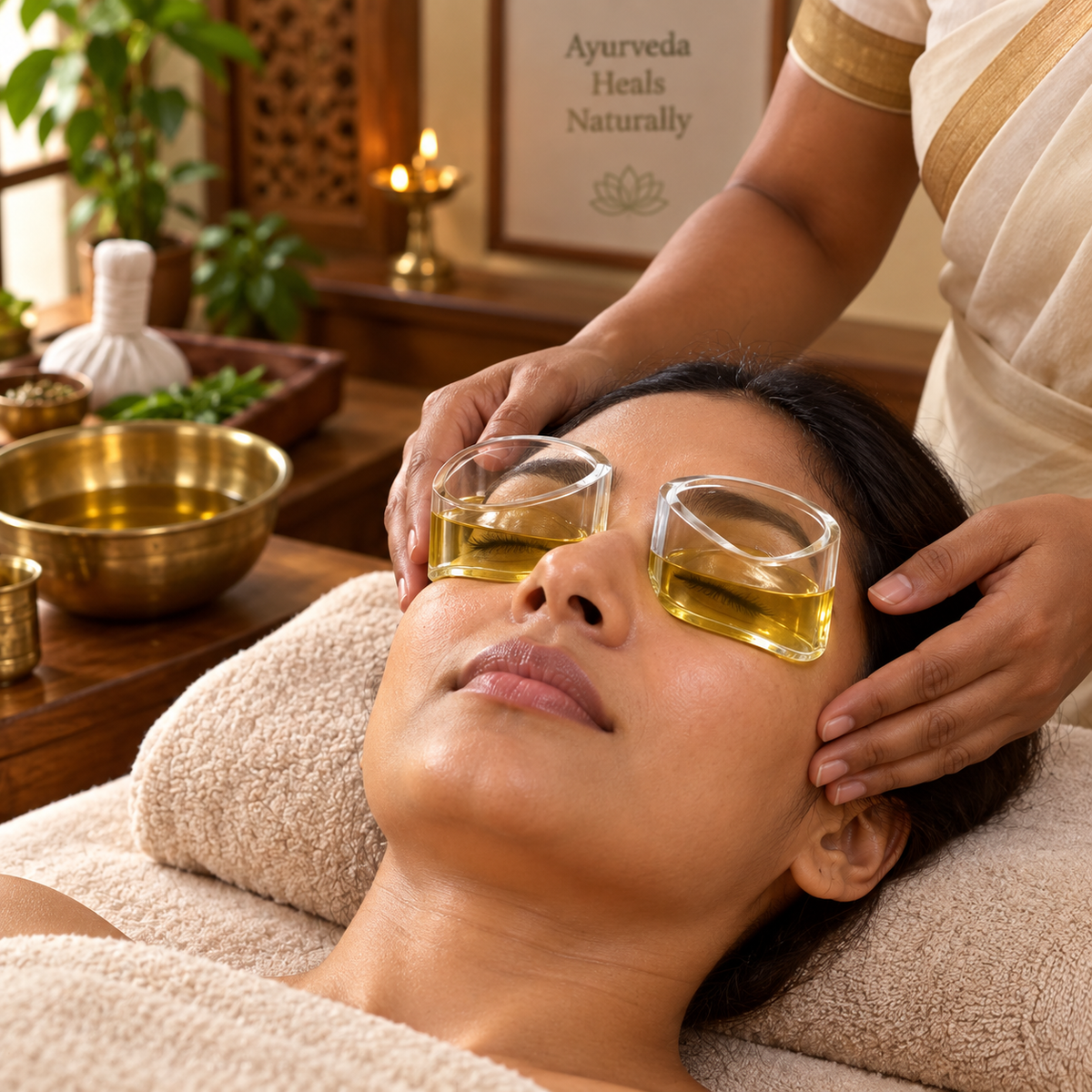 Acrylic Chakshu Basti Yantra for Ayurvedic Eye Therapy