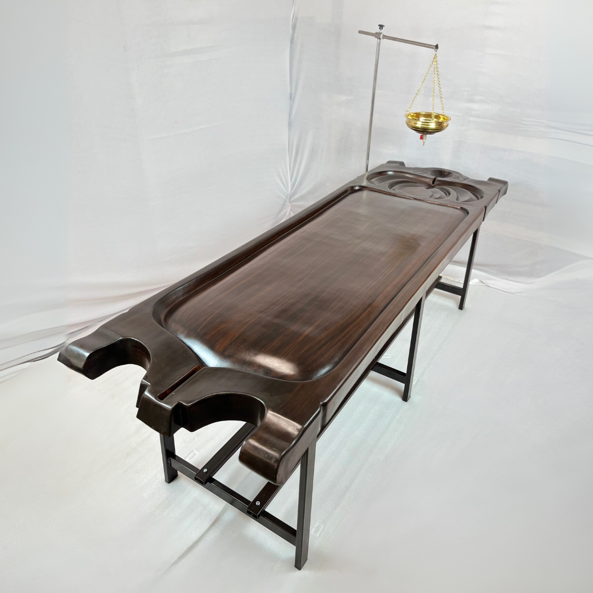 GOTBULL Commercial Series FRP Ayurvedic Abhyanga & Panchakarma Massage Table with WITH SHIRODHARA STAND
