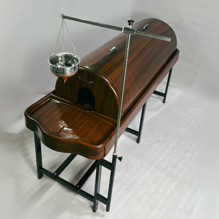 GOTBULL Multipurpose Panchakarma Massage Table with FRP Steam Dome and Shirodha Stand