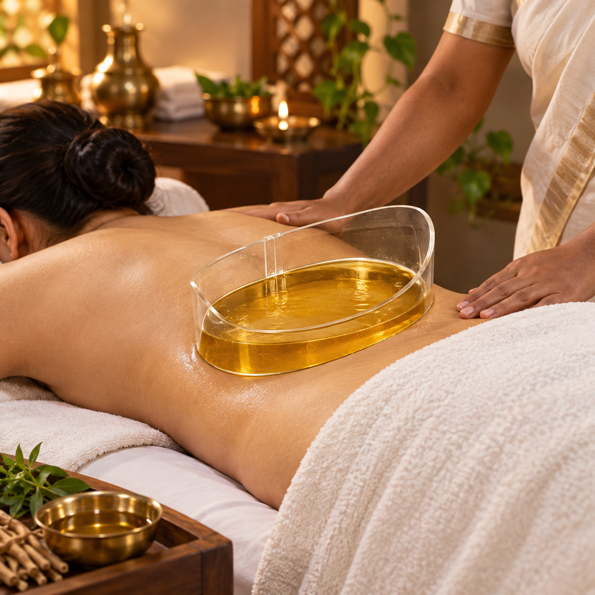 The GOTBULL Industries Acrylic Kati Basti Yantra is designed for professional Kati Basti therapy, a traditional Ayurvedic treatment in which warm medicated oil is retained over the lower back and lumbar region for a prescribed period.
